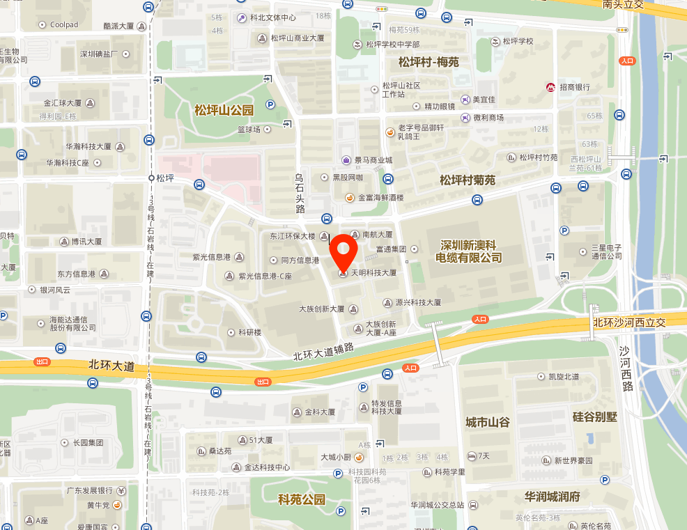 天明科技大厦地图示意