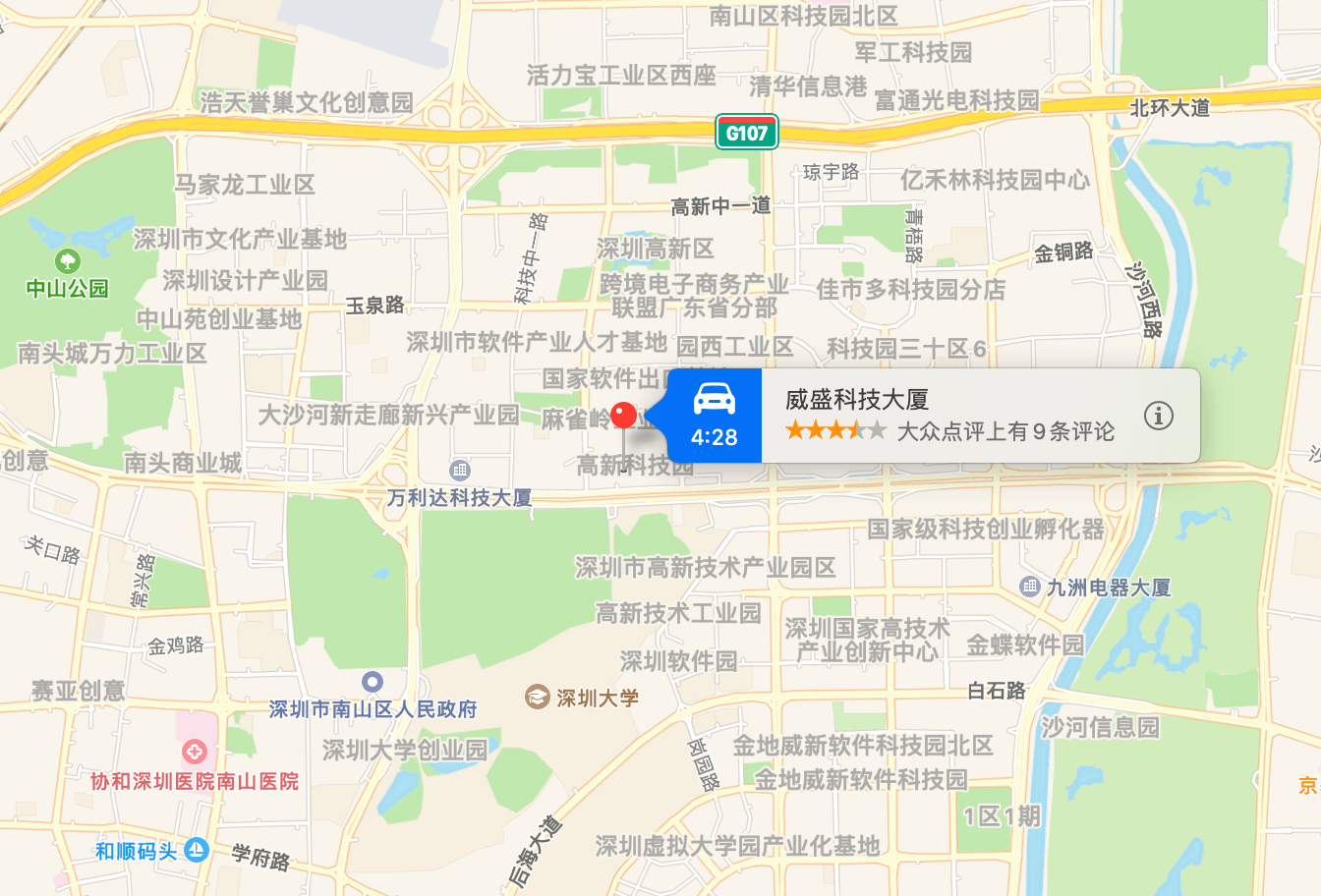 威盛科技大厦地图示意