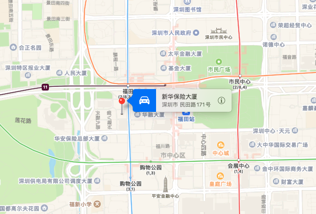 新华保险大厦地图示意