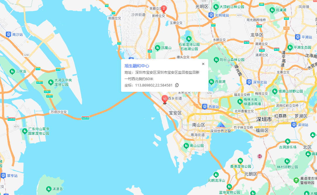 旭生融和中心地图示意