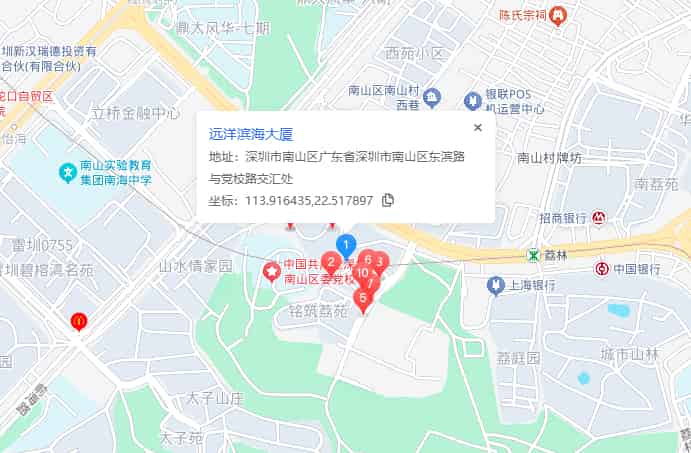 远洋滨海大厦地图示意