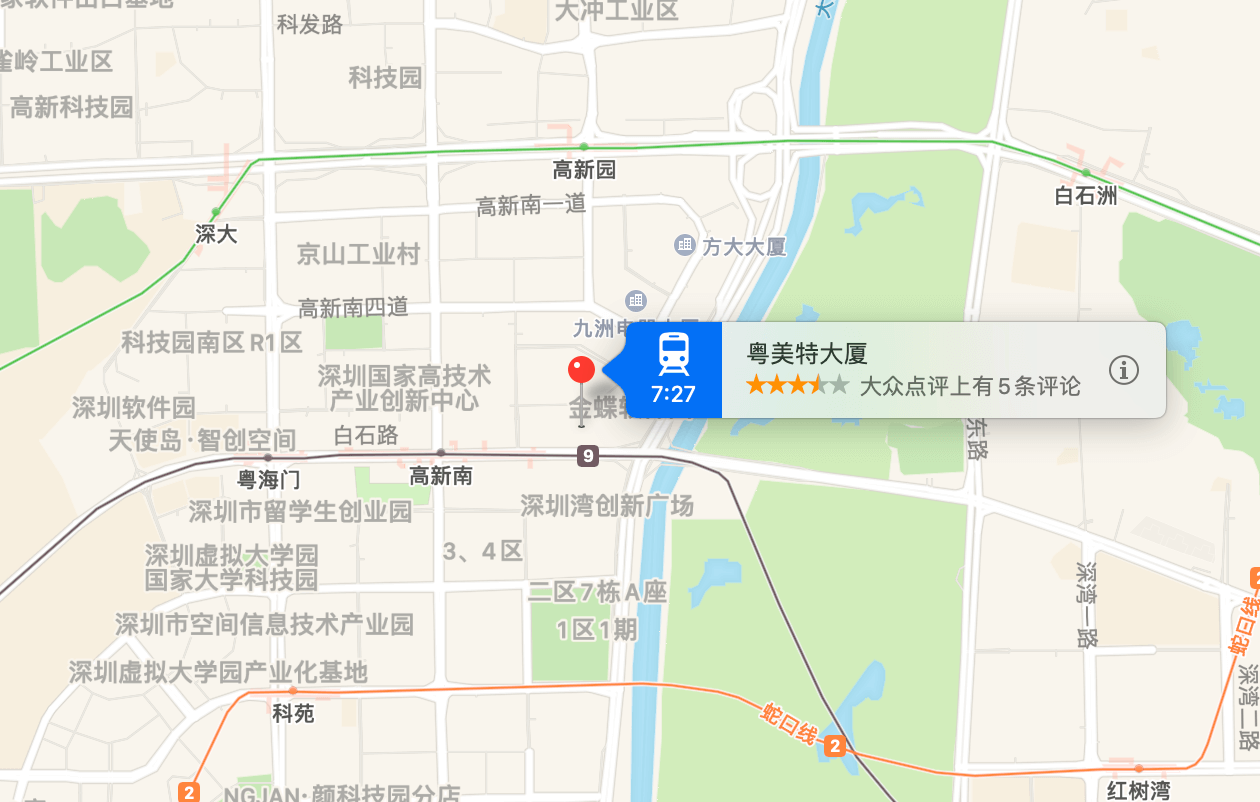 粤美特大厦地图示意