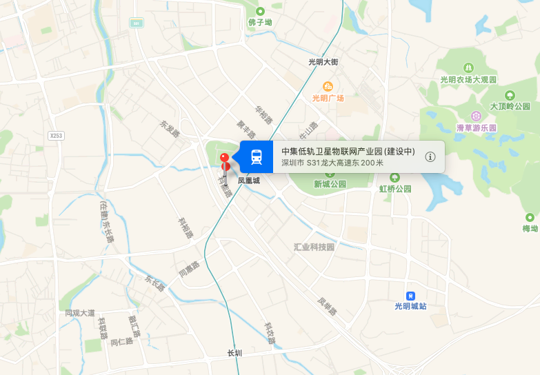 中集低轨卫星物联网产业园(中集智园)地图示意