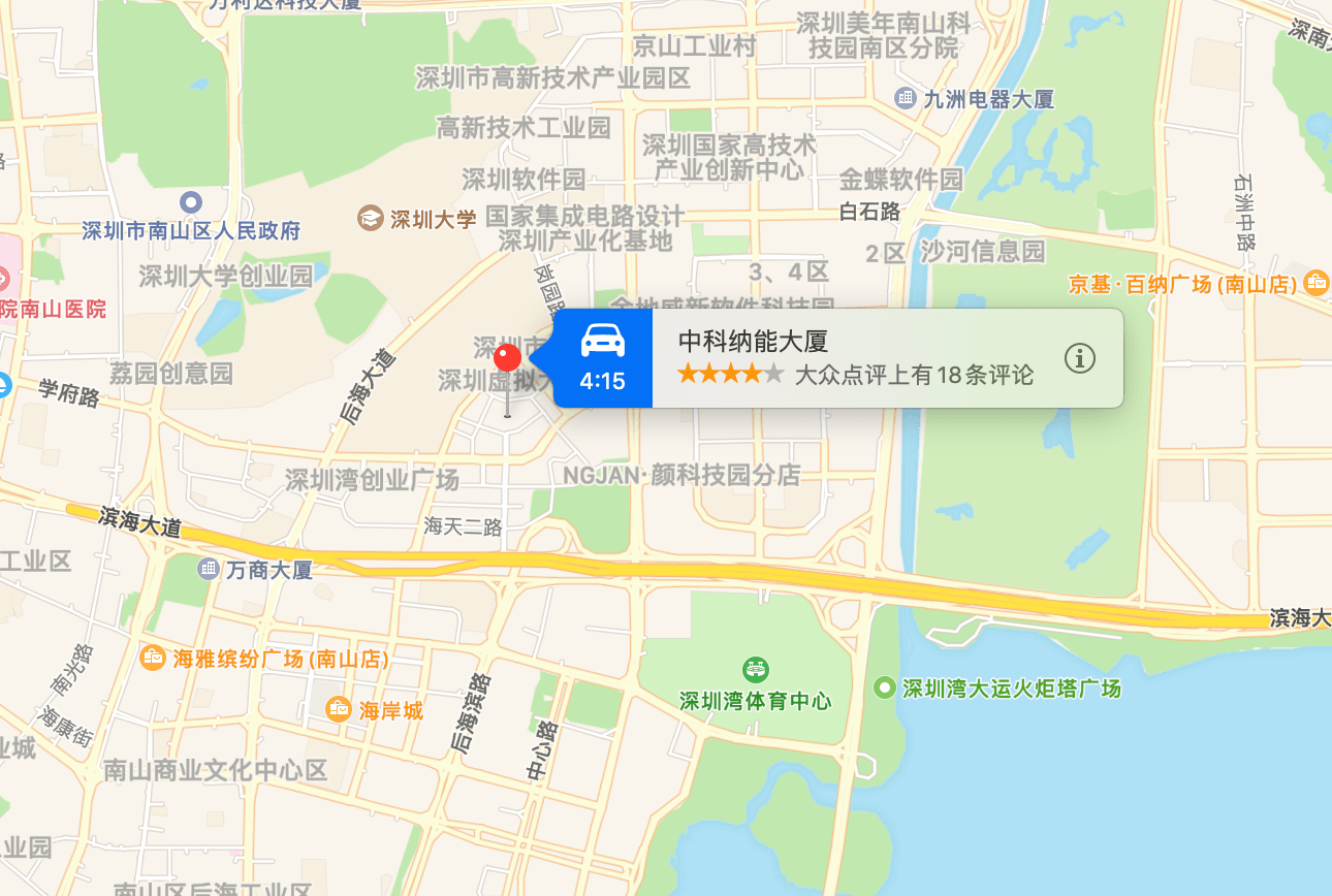 中科纳能大厦地图示意