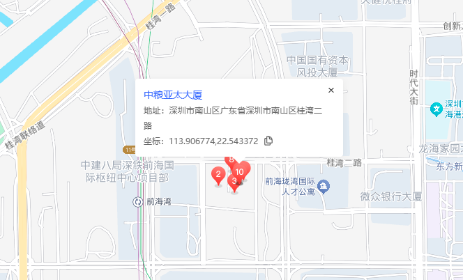 中粮亚太大厦地图示意