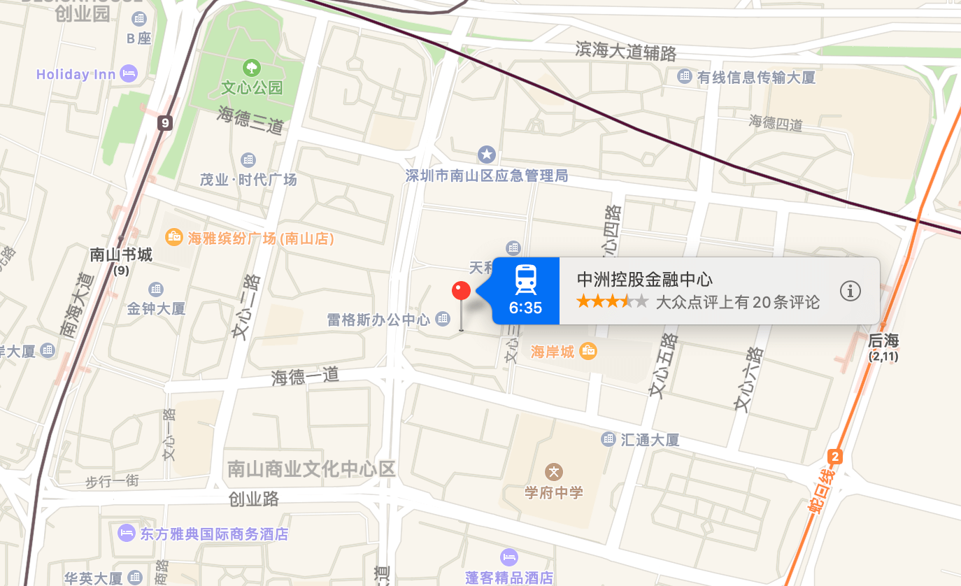 中洲控股金融中心地图示意