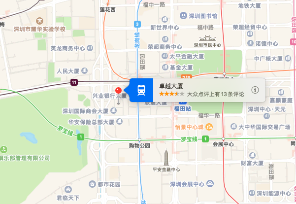 卓越大厦地图示意